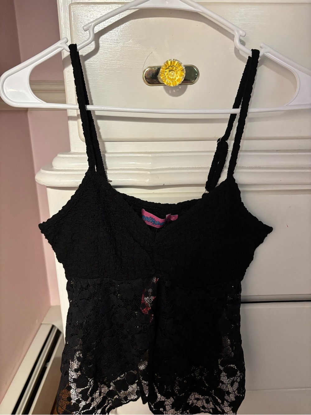 Edikted Black Lace Tank with Braided Straps